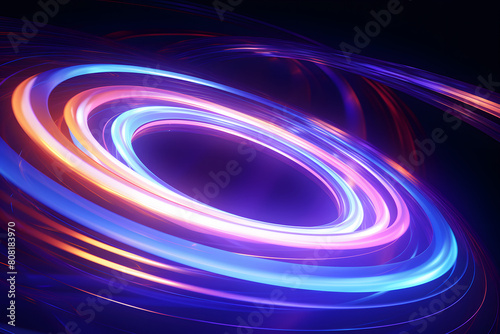 Glowing Neon Abstract Loop An abstract Generative AI,
