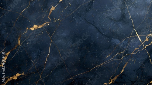  A black and gold marble background, adorned with golden veins at its edges
