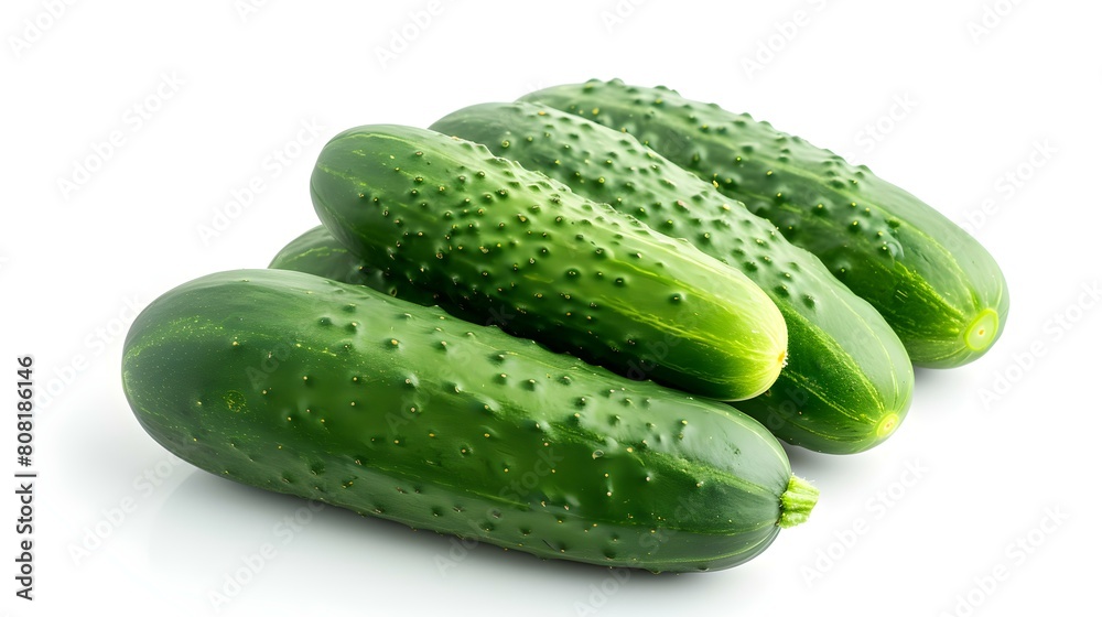 Close up of fresh Cucumbers on a white Background Close up of fresh Cucumbers on a white Background