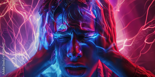 Bipolar Disorder: The Manic Episodes and Depressive Lows of Mood Disorder - Picture a scene where a person experiences periods of intense manic highs followed by depressive lows, indicating bipolar di