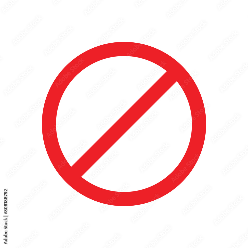 prohibition sign vector isolated on white prohibition sign vector isolated on white