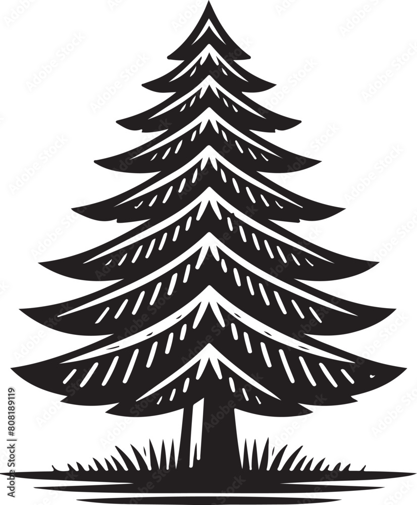 Obraz premium Pine Tree Icon