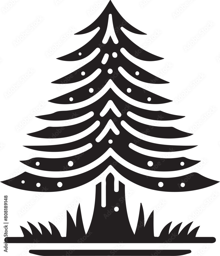 Obraz premium Pine Tree Icon