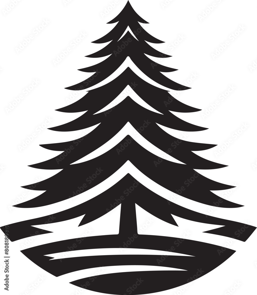 Obraz premium Pine Tree Icon