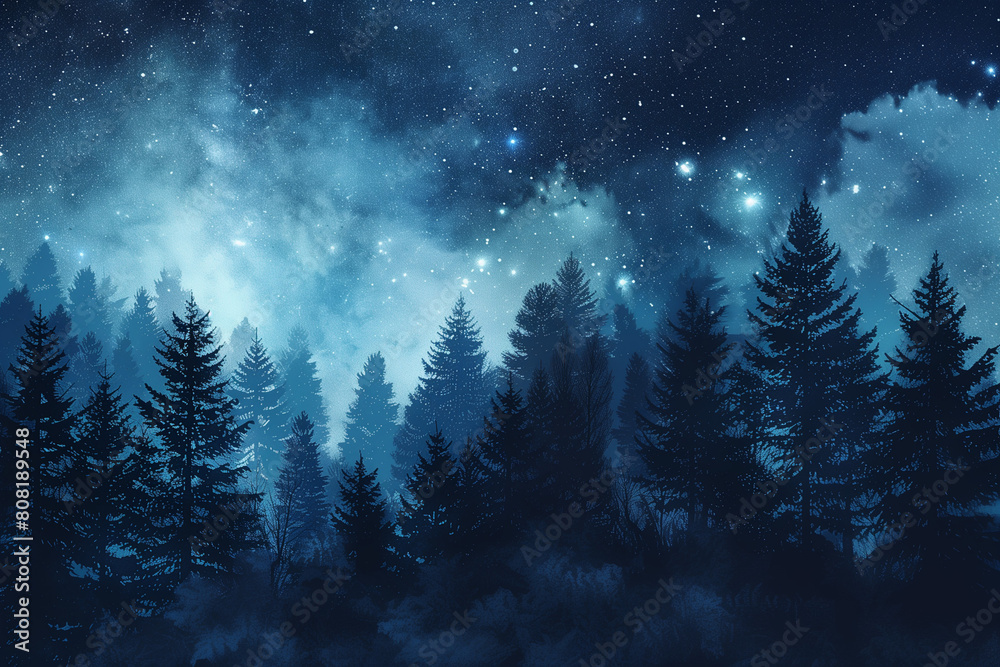 Deep night sky with star lights and clouds Deep night sky with star lights and clouds