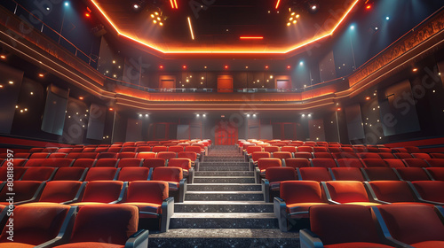 Inside an Auditorium 3d rendering