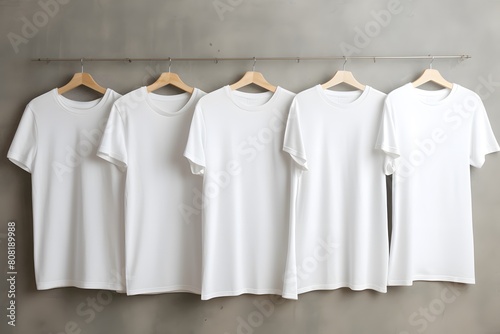 men's short-sleeve t-shirt mockup in front, and back views, design presentation for print, 3d illustration, 3d rendering
