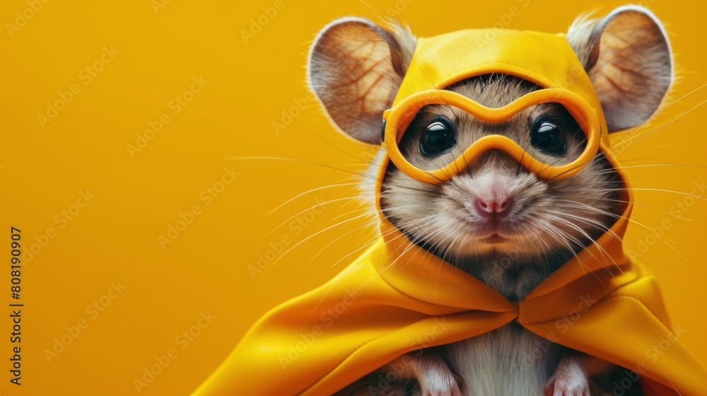 Mouse Wearing Green Goggles and Yellow Jacket Mouse Wearing Green Goggles and Yellow Jacket