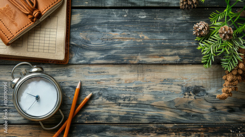 time management skills, an unoccupied desk with a timer and organizer highlights the vital role of time management in fostering academic and personal development photo