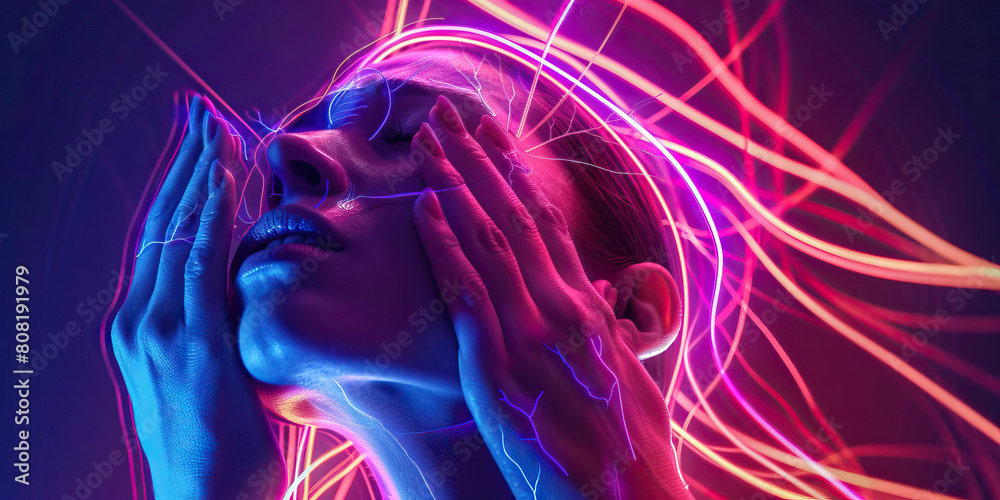 Nerve Pain Nuisance: The Sharp Shooting Pain and Tingling Sensation - Picture a person wincing in pain, with lines indicating nerve pathways, highlighting the sharp, shooting pain and tingling sensati Nerve Pain Nuisance: The Sharp Shooting Pain and Tingling Sensation - Picture a person wincing in pain, with lines indicating nerve pathways, highlighting the sharp, shooting pain and tingling sensati