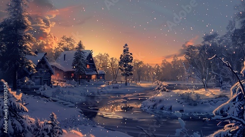 Winter snow wallpaper © pixelwallpaper