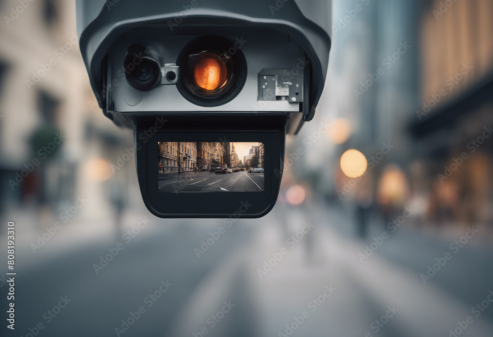 Surveillance street camera and network interface Surveillance street camera and network interface