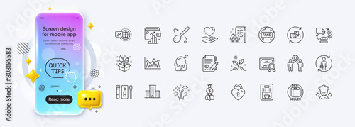 Hold heart, Cooking spoon and University campus line icons for web app. Phone mockup gradient screen. Pack of Manager, Property agency, Toilet paper pictogram icons. Vector