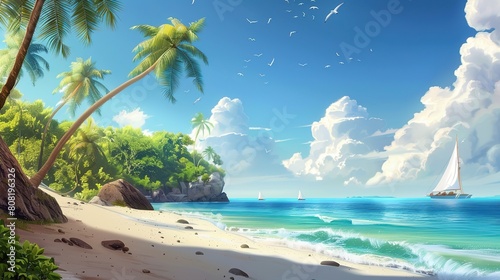 Summer vibe beach wallpaper