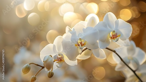 Captivating K Image of Exquisite White Orchid in Full Bloom. Concept Flower Photography, White Orchid, Nature Photoshoot, Botanical Beauty