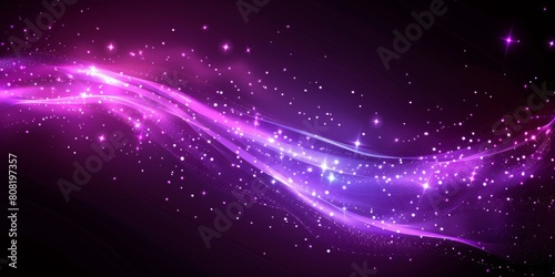 Purple Background With Stars and Lines