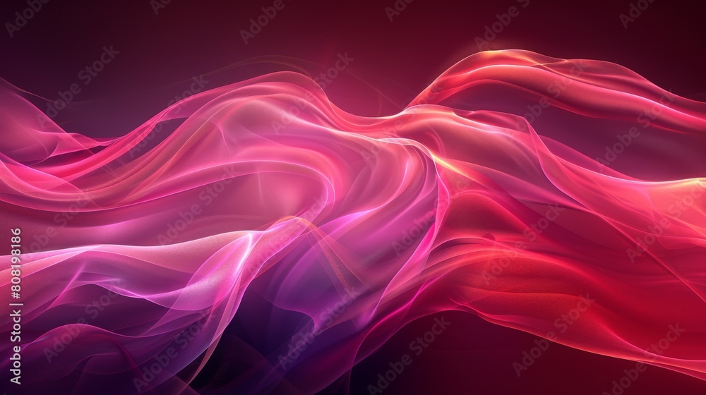 Pink and Red Abstract Painting on Black Background Pink and Red Abstract Painting on Black Background