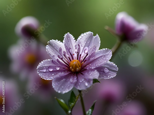 Dew-Kissed Blossoms: Captivating Macro Photography with Abstract Bokeh Backdrop