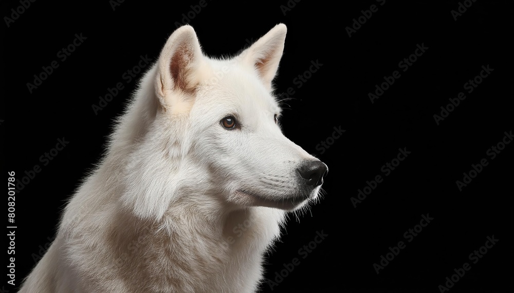 Wolf close up head on black background Wolf close up head on black background