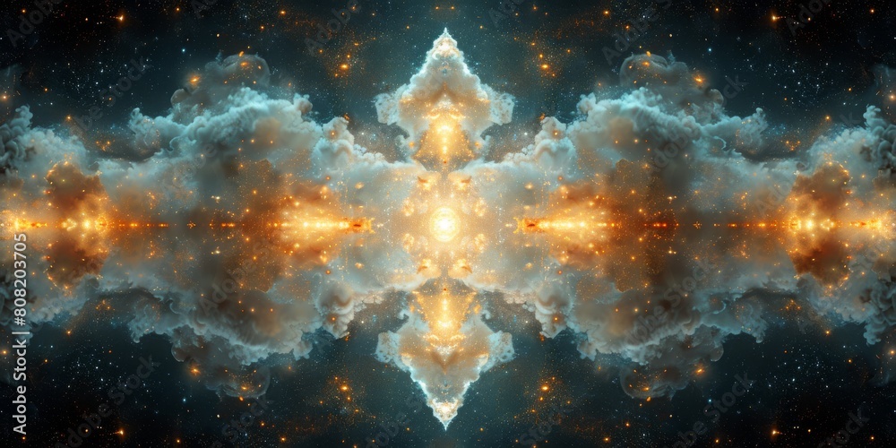 Obraz premium Abstract Depiction of a Star Cluster