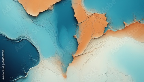 Abstract Aerial Surreal Coastline Background