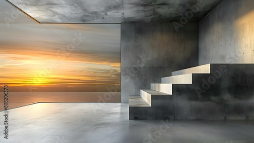 Minimalistic concrete interior  Perfect for industrial or modern design aesthetics. Concept Industrial Design  Modern Aesthetics  Concrete Interiors  Minimalistic Decor  Interior Design