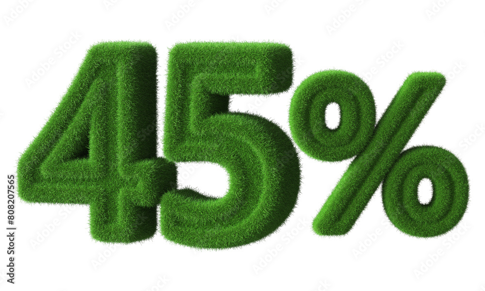 45 percent discount green grass 3d render 45 percent discount green grass 3d render