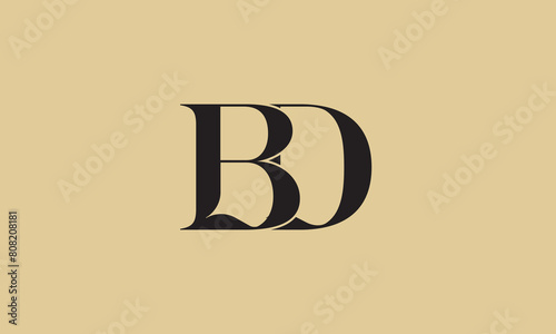BD Logo Letter Design Template Element