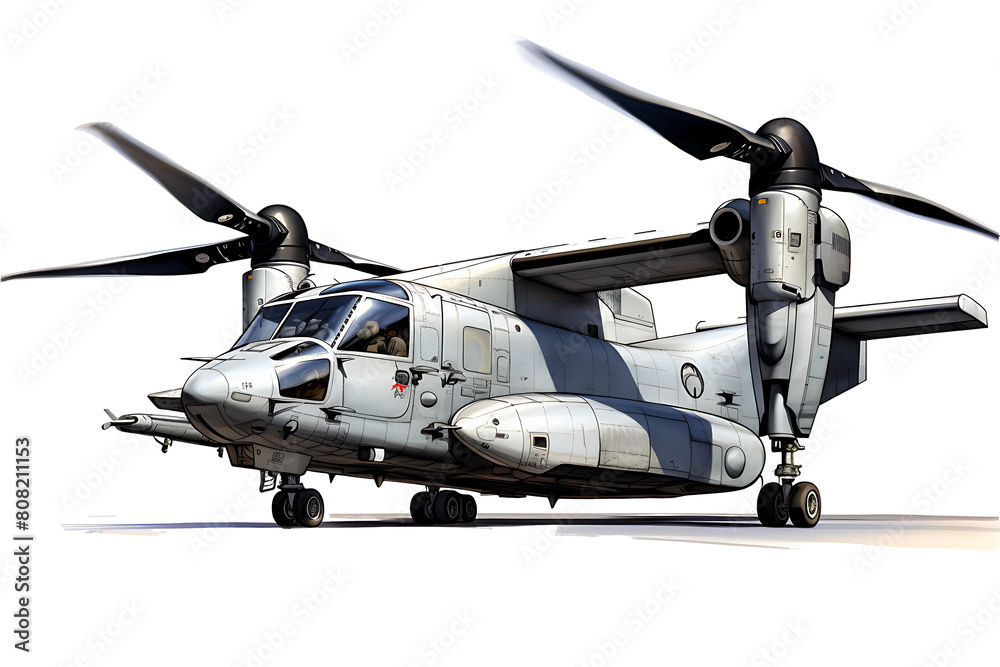military helicopter on a transparent background, PNG is easy to use.