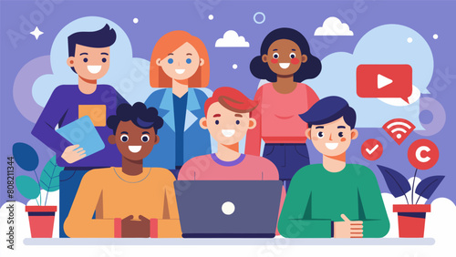 From creating their own YouTube channels to starting online businesses these digital natives are not afraid to take risks in pursuit of success.. Vector illustration