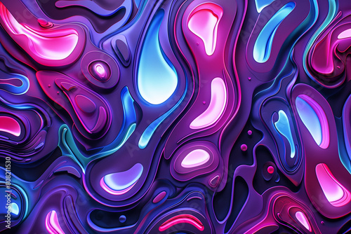 Colorful wavy texture resembling liquid art.