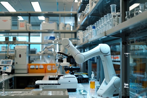 state-of-the-art laboratory automation technologies, including robotic arms, automated pipetting systems, and robotic workstations, revolutionizing experimental processes