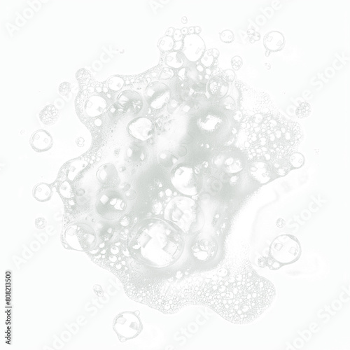 Foam suds bubbles isolated transparent, Generative AI