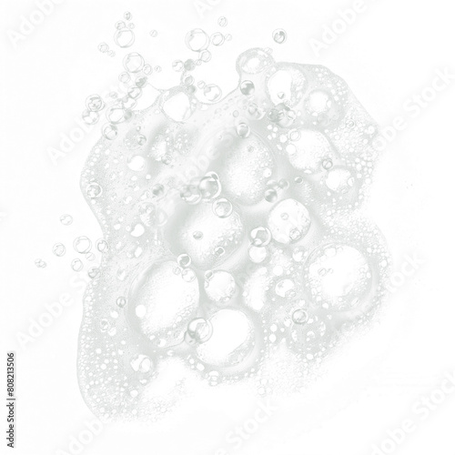 Foam suds bubbles isolated transparent, Generative AI