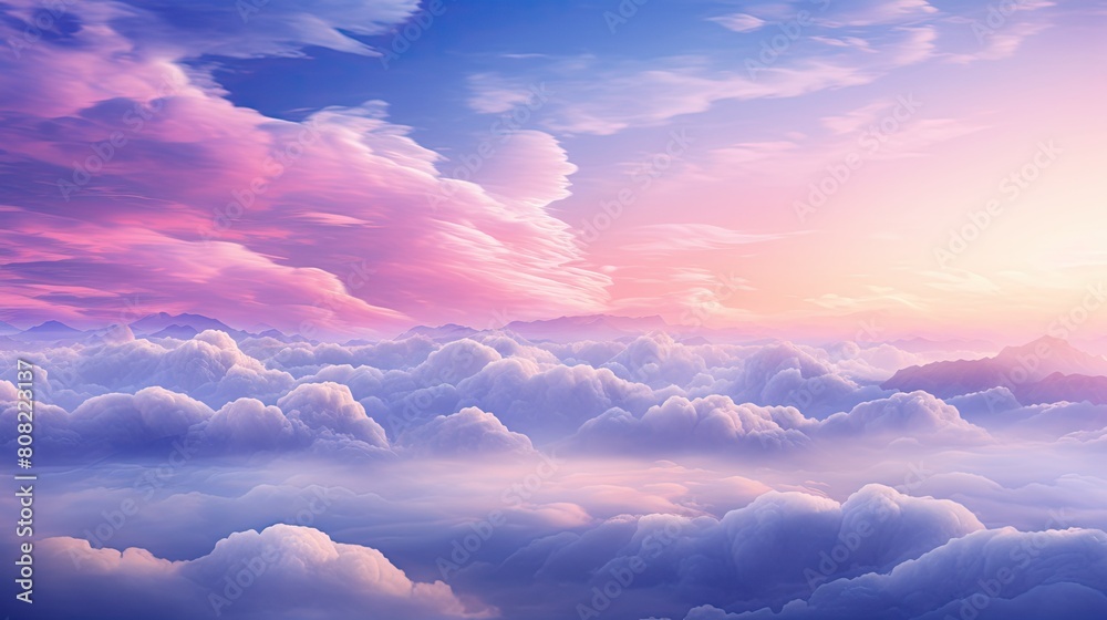 Majestic sky background with vibrant hues of pink and purple during a twilight hour, evoking a sense of peace and tranquility Majestic sky background with vibrant hues of pink and purple during a twilight hour, evoking a sense of peace and tranquility