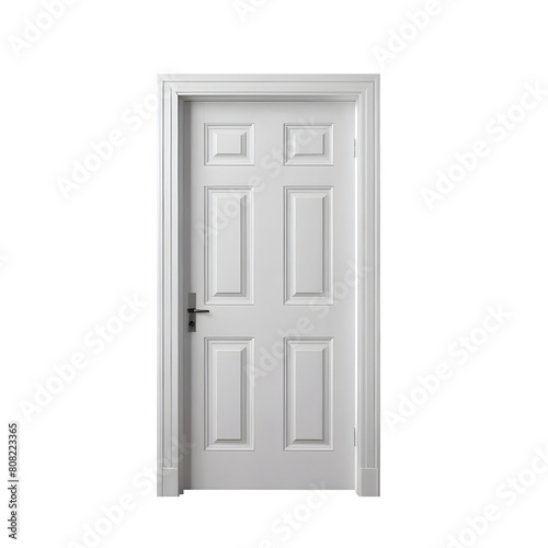 white door isolated on transparent background