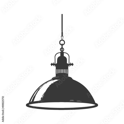 Silhouette Vintage hanging lamp industrial style black color only