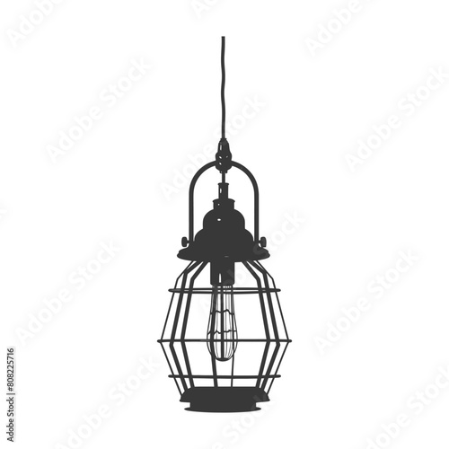 Silhouette Vintage hanging lamp industrial style black color only