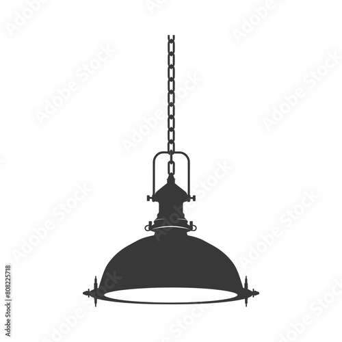 Silhouette Vintage hanging lamp industrial style black color only