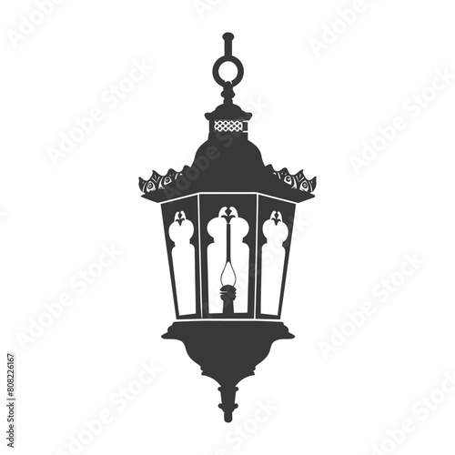 Silhouette Vintage lantern pendant lamp industrial style black color only