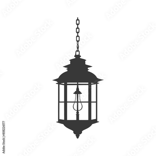 Silhouette Vintage lantern pendant lamp industrial style black color only