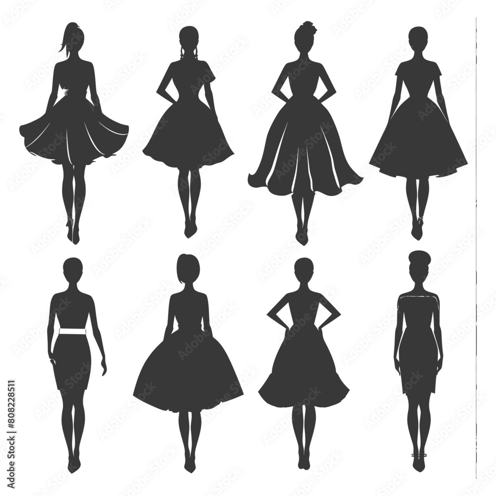 Silhouette women dresses black color only Silhouette women dresses black color only