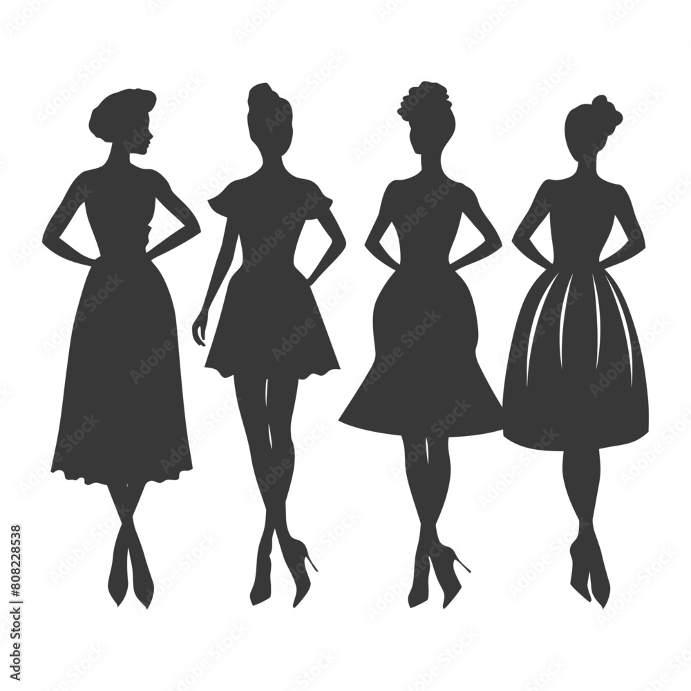 Silhouette women dresses black color only Silhouette women dresses black color only