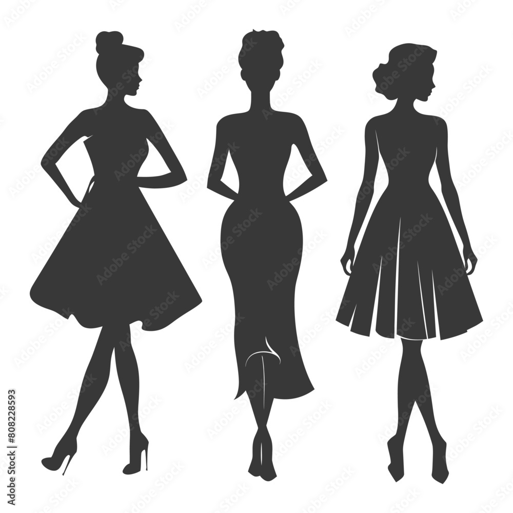 Silhouette women dresses black color only Silhouette women dresses black color only