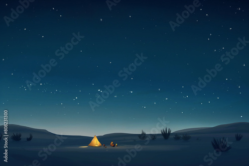 group of friends enjoying the peace of night camping