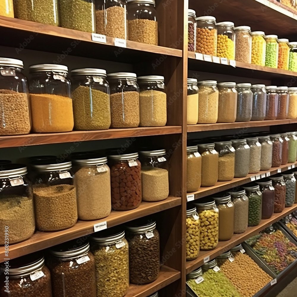 bulk food store and zero-waste grocery shopping