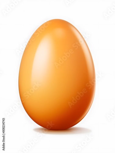 A brown egg on a white background 