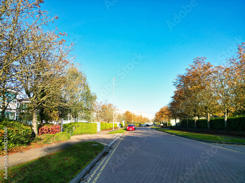 High Angle View of Central Northampton City of England United Kingdom, October 25th, 2023