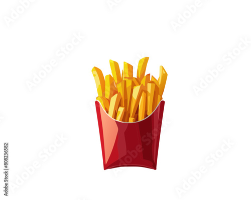 Eine Portion knusprige Pommes in einer Verpackung