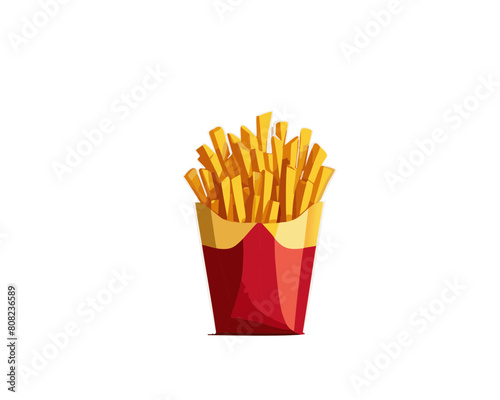 Eine Portion knusprige Pommes in einer Verpackung